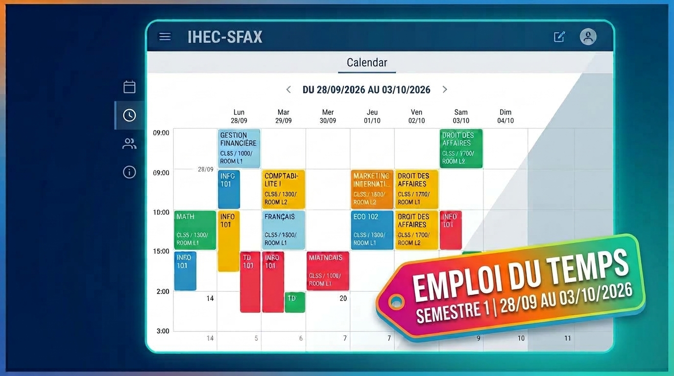 Emploi de temps S1 du 28/09/2026 au 03/10/2026