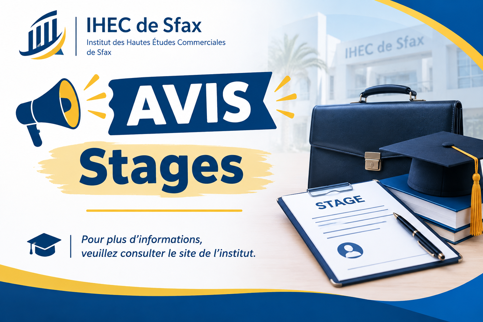 Avis de dépôt des mémoires de stage - Mastères Professionnels – 3ème vague