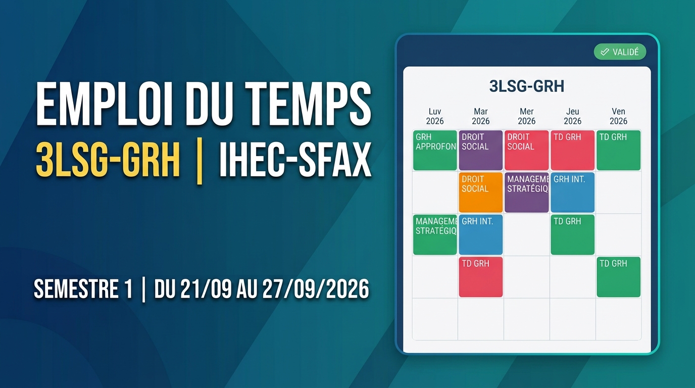 Emploi de temps 3LSG-GRH