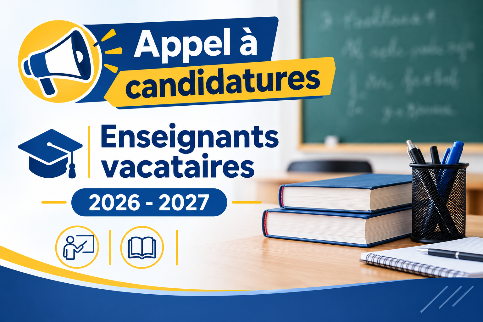 Appel à candidatures 2 - Enseignants vacataires 2026-2027